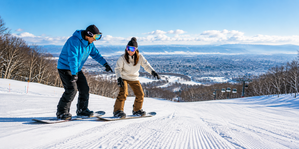 札幌藻岩山スキー場のスノーボードプライベートレッスン